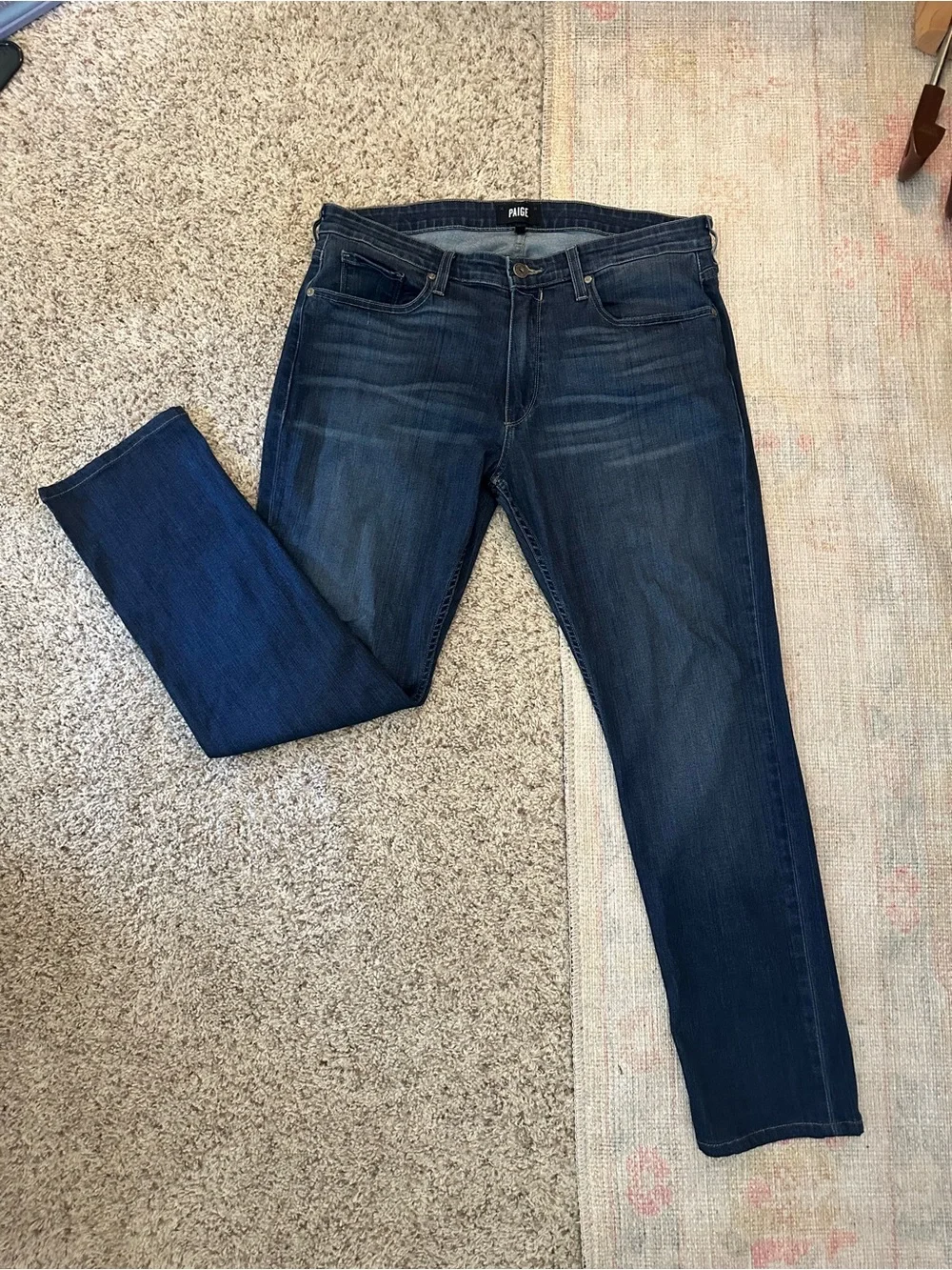 PAIGE “Federal” Men's Indigo Straight Jeans